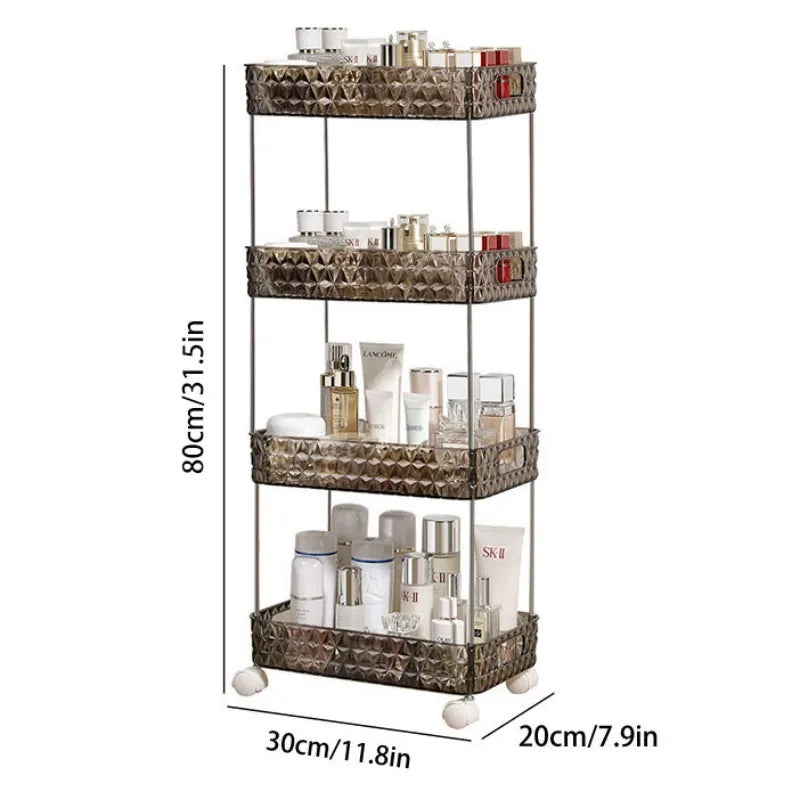 Nua Home | Rolling bathroom storage organizer rack